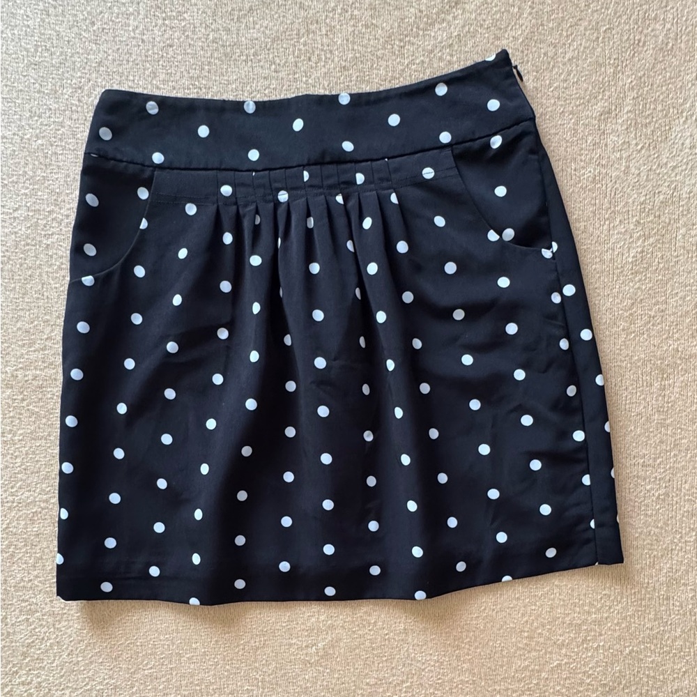Worthington Black Mini Skirt with White Dots